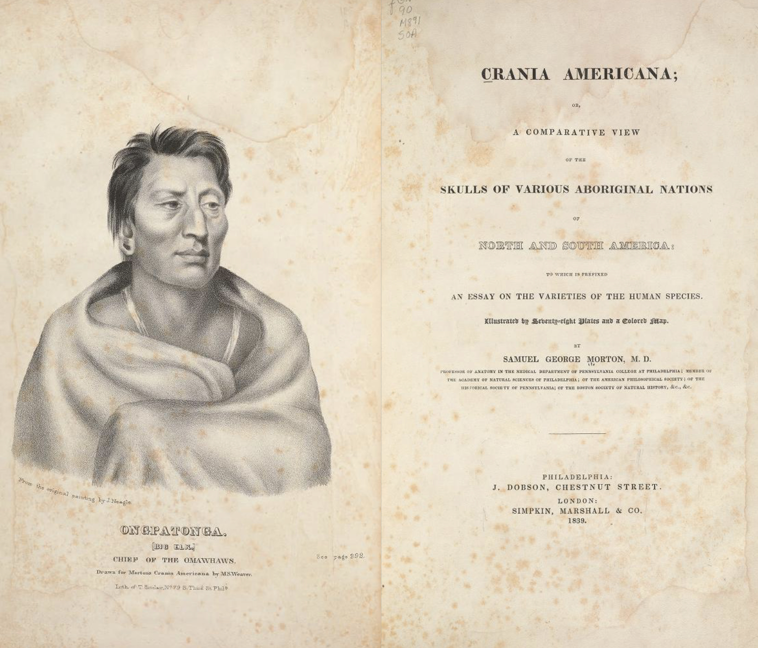 "Crania Americana" by Samuel Morton, 1839