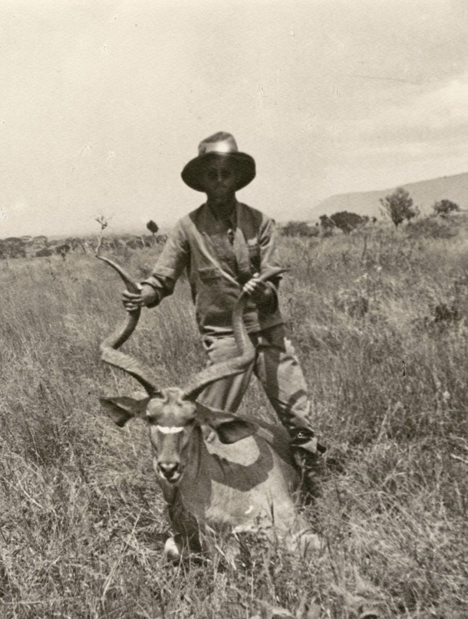 Childs Frick with Nyala trophy, 1911
