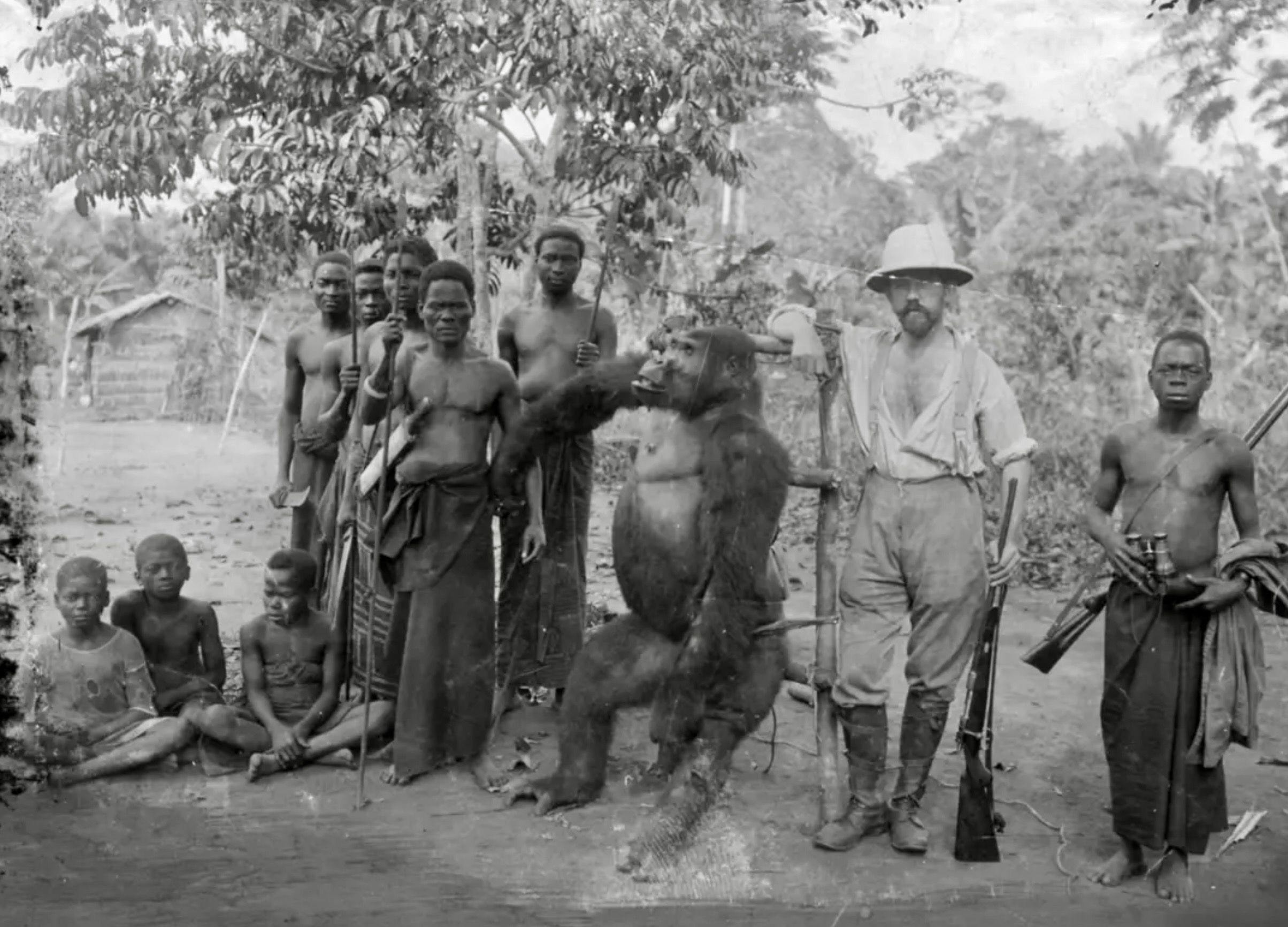 Johannes Umlauff with gorilla trophy