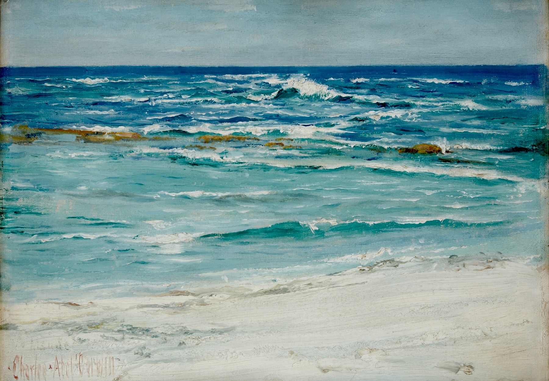 Painting of Laysan Island by Charles Corwin, 1911